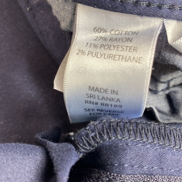 Lilly Pulitzer Worth skinny pant navy blue size 2 beachy preppy minimalist - Picture 10 of 15